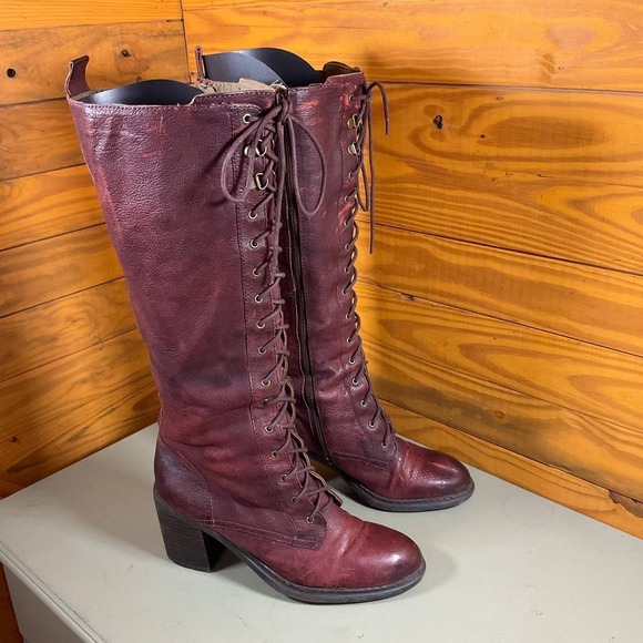 Nine West Shoes - Nine West Vintage America Valory Riding Boot Womens 11M Purple Leather Knee High